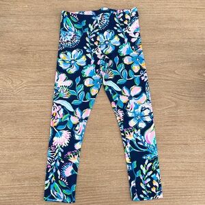 Lilly Pulitzer Blue Floral Kids Leggings
